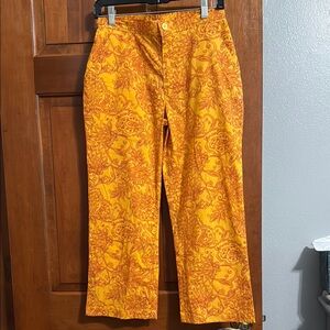 Royal Robbins Orange and Pink Patterned Pants